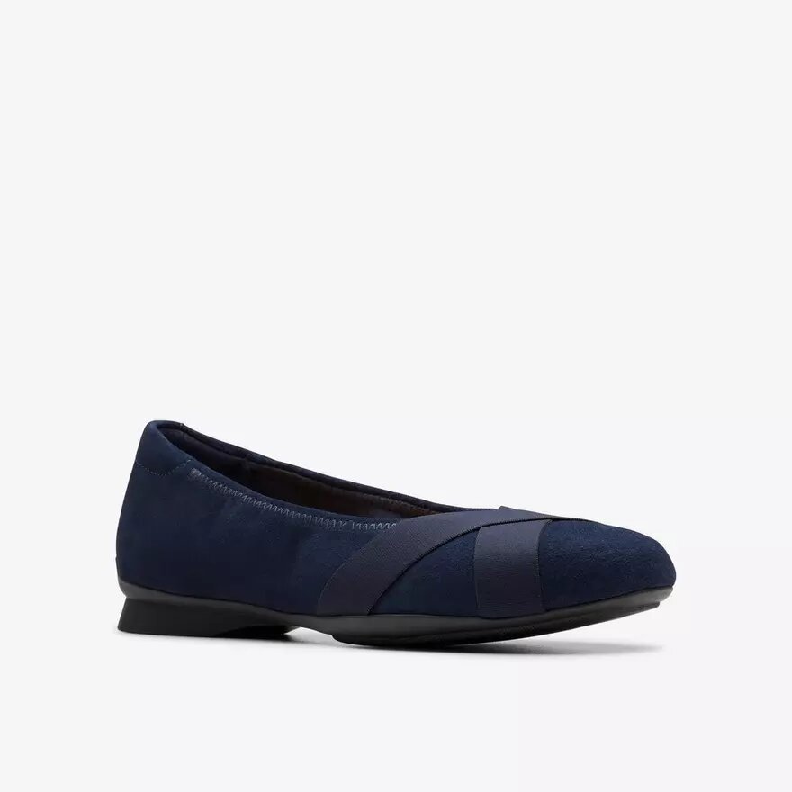 Ballerine da donna Jazmynn Gem in pelle scamosciata blu navy Ballerine da donna Jazmynn Gem in pelle scamosciata blu navy