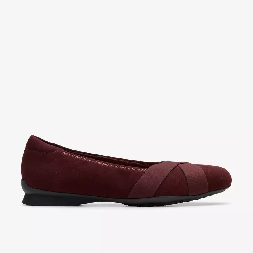 Ballerine da donna Jazmynn Gem in pelle scamosciata color merlot Ballerine da donna Jazmynn Gem in pelle scamosciata color merlot