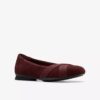 Ballerine da donna Jazmynn Gem in pelle scamosciata color merlot Ballerine da donna Jazmynn Gem in pelle scamosciata color merlot