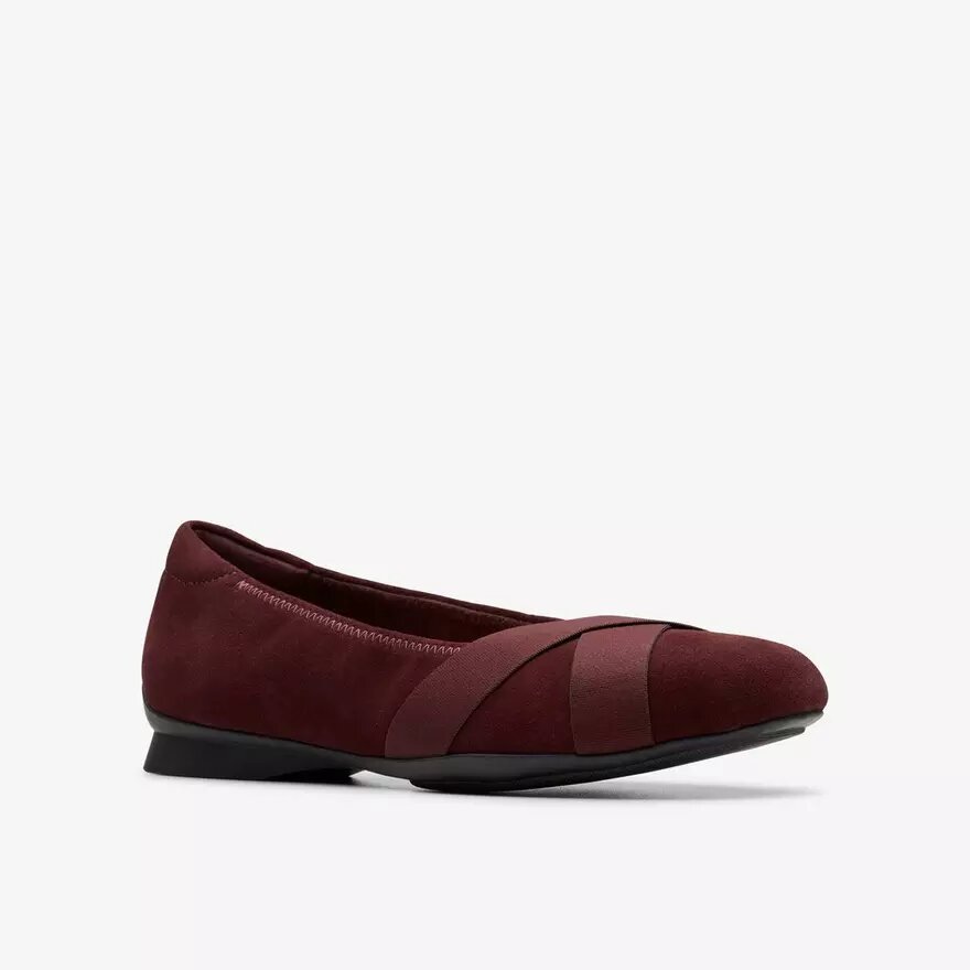 Ballerine da donna Jazmynn Gem in pelle scamosciata color merlot Ballerine da donna Jazmynn Gem in pelle scamosciata color merlot