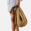 Borsa tote da donna Talia in paglia naturale