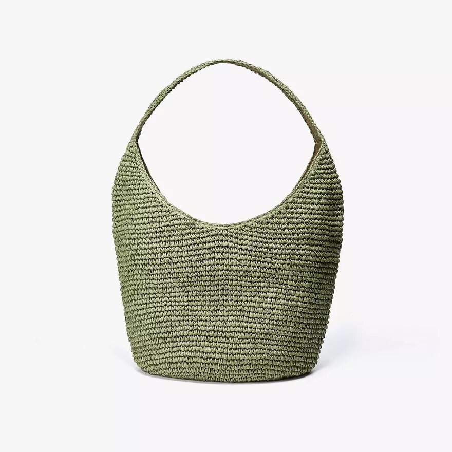 Borsa tote da donna Talia in paglia verde Borsa tote da donna Talia in paglia verde