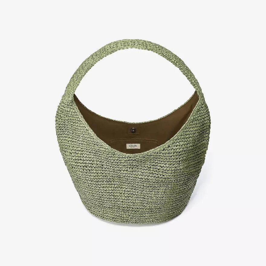 Borsa tote da donna Talia in paglia verde Borsa tote da donna Talia in paglia verde