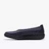 Breezesky Air da donna in tessuto blu navy, modello Slip-on