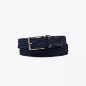 Cintura in tessuto intrecciato blu navy Cinture da uomo