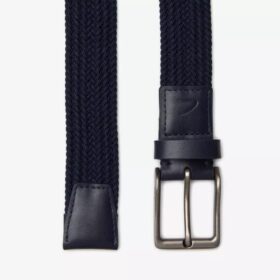 Cintura in tessuto intrecciato blu navy Cinture da uomo