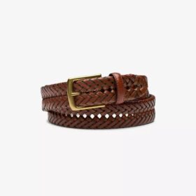 Cintura intrecciata in pelle per uomo