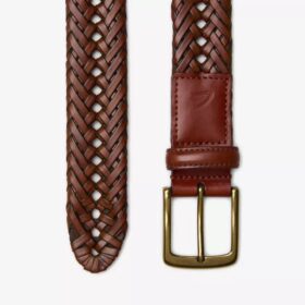 Cintura intrecciata in pelle per uomo