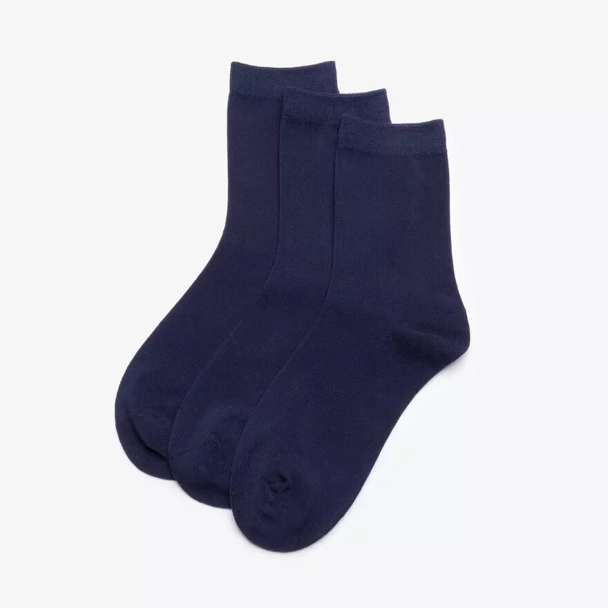 Confezione da 3 paia di calze corti blu navy Confezione da 3 paia di calze corti blu navy