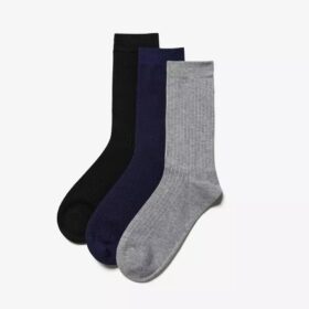 Confezione da 3 paia di calze corti neri multicolori