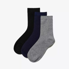 Confezione da 3 paia di calze corti neri multicolori