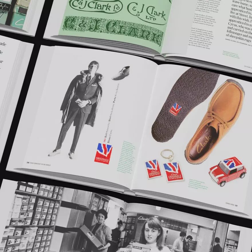 Dal Somerset al mondo: clarks, un libro di storia visiva 1825–2025 Dal Somerset al mondo: clarks, un libro di storia visiva 1825–2025