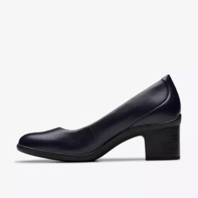 Décolleté da donna Shaya Poppy in pelle blu navy
