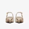 Décolleté da donna Zarey con fiocco in pelle color crema