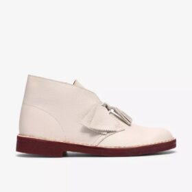 Desert Boot da uomo in pelle bianca