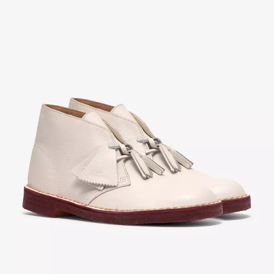 Desert Boot da uomo in pelle bianca Desert Boot da uomo in pelle bianca