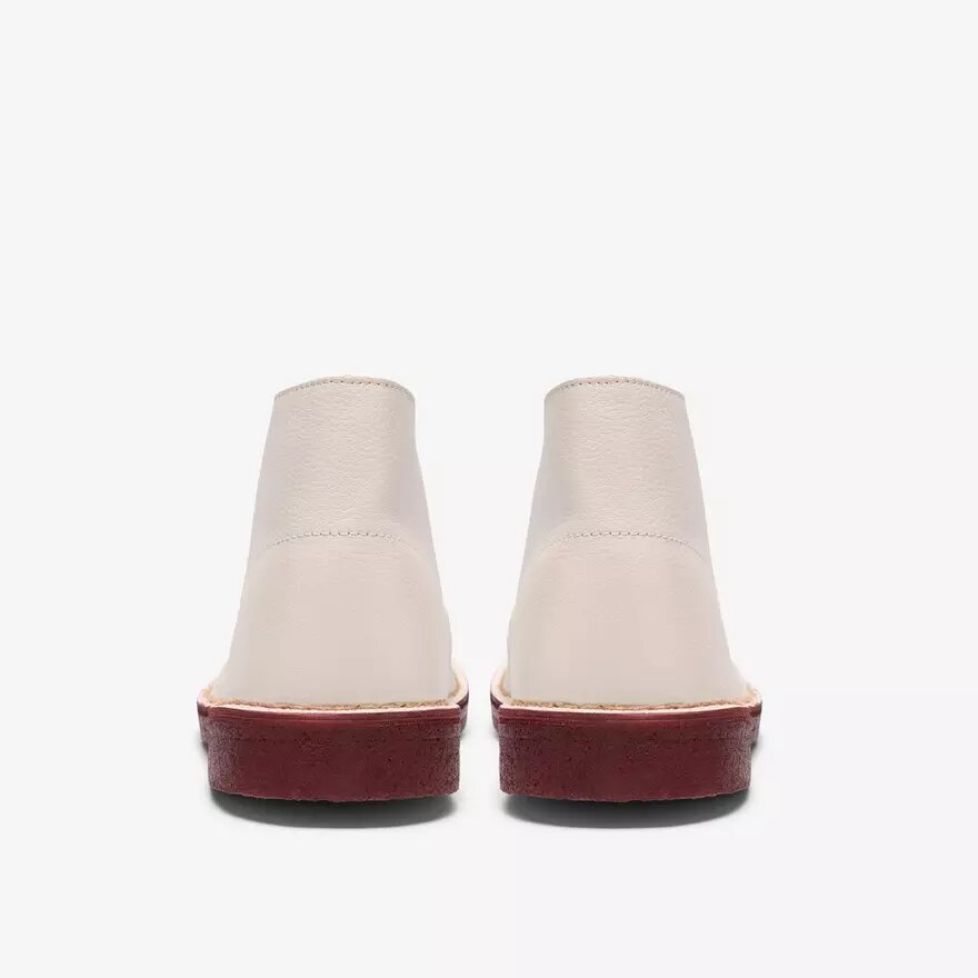 Desert Boot da uomo in pelle bianca Desert Boot da uomo in pelle bianca