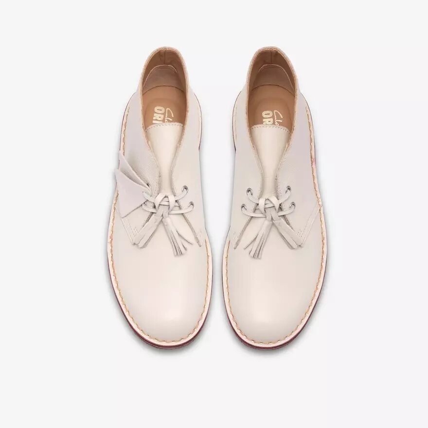 Desert Boot da uomo in pelle bianca Desert Boot da uomo in pelle bianca