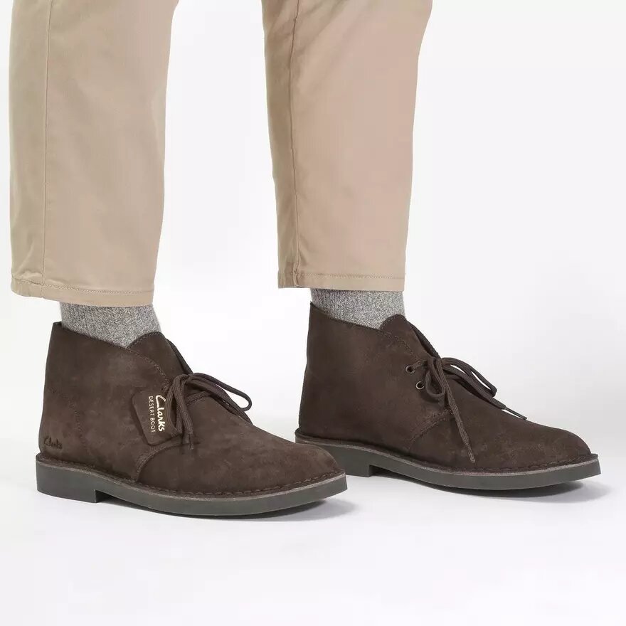 Desert Boot Evo da uomo in pelle scamosciata marrone scuro, modello Chukka Desert Boot Evo da uomo in pelle scamosciata marrone scuro, modello Chukka