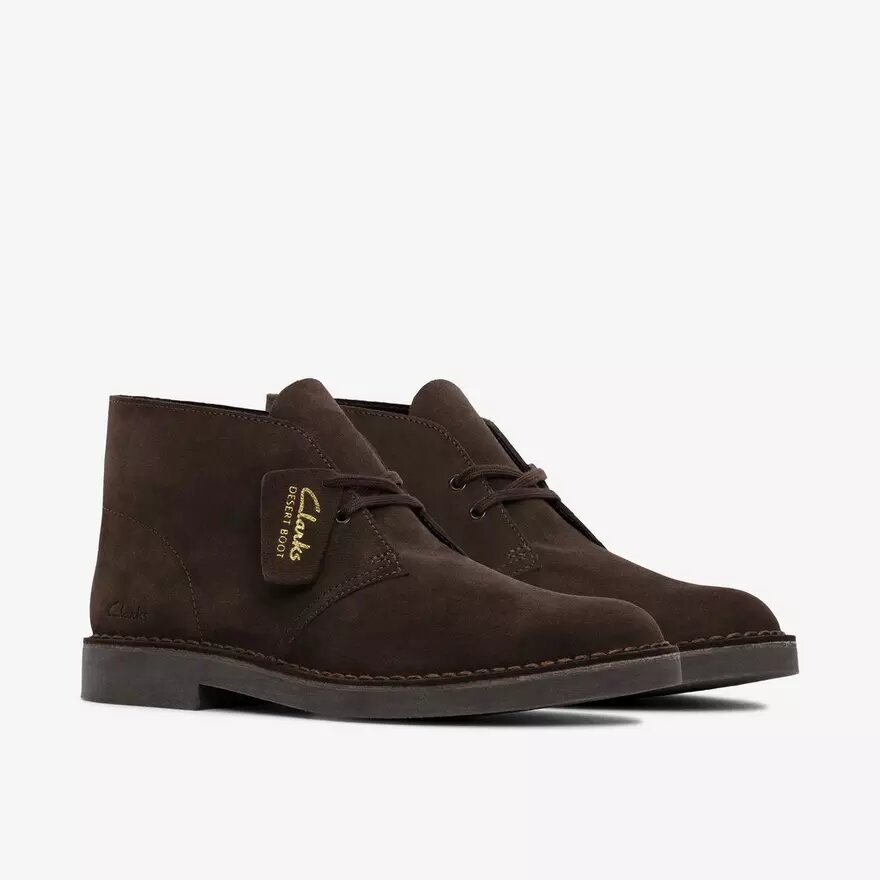 Desert Boot Evo da uomo in pelle scamosciata marrone scuro, modello Chukka Desert Boot Evo da uomo in pelle scamosciata marrone scuro, modello Chukka
