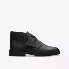 Desert boots da ragazzo, modello per ragazzi più grandi, in pelle nera