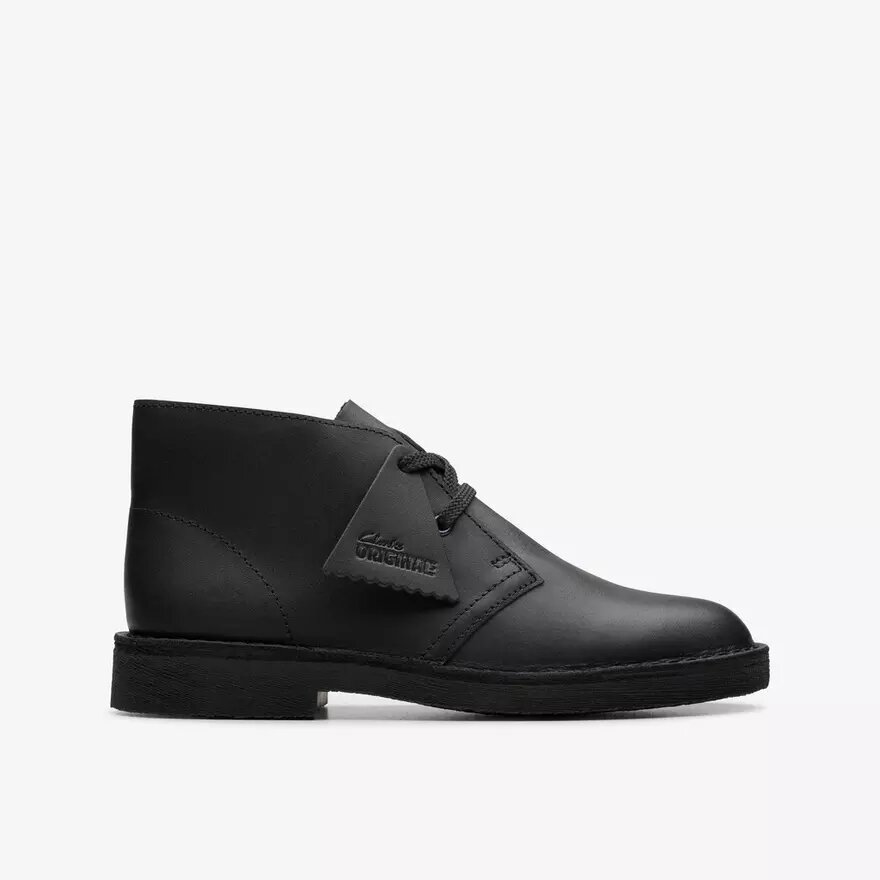 Desert boots da ragazzo, modello per ragazzi più grandi, in pelle nera Desert boots da ragazzo, modello per ragazzi più grandi, in pelle nera