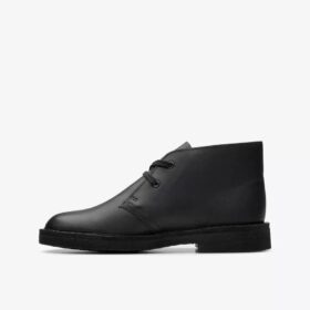 Desert boots da ragazzo, modello per ragazzi più grandi, in pelle nera