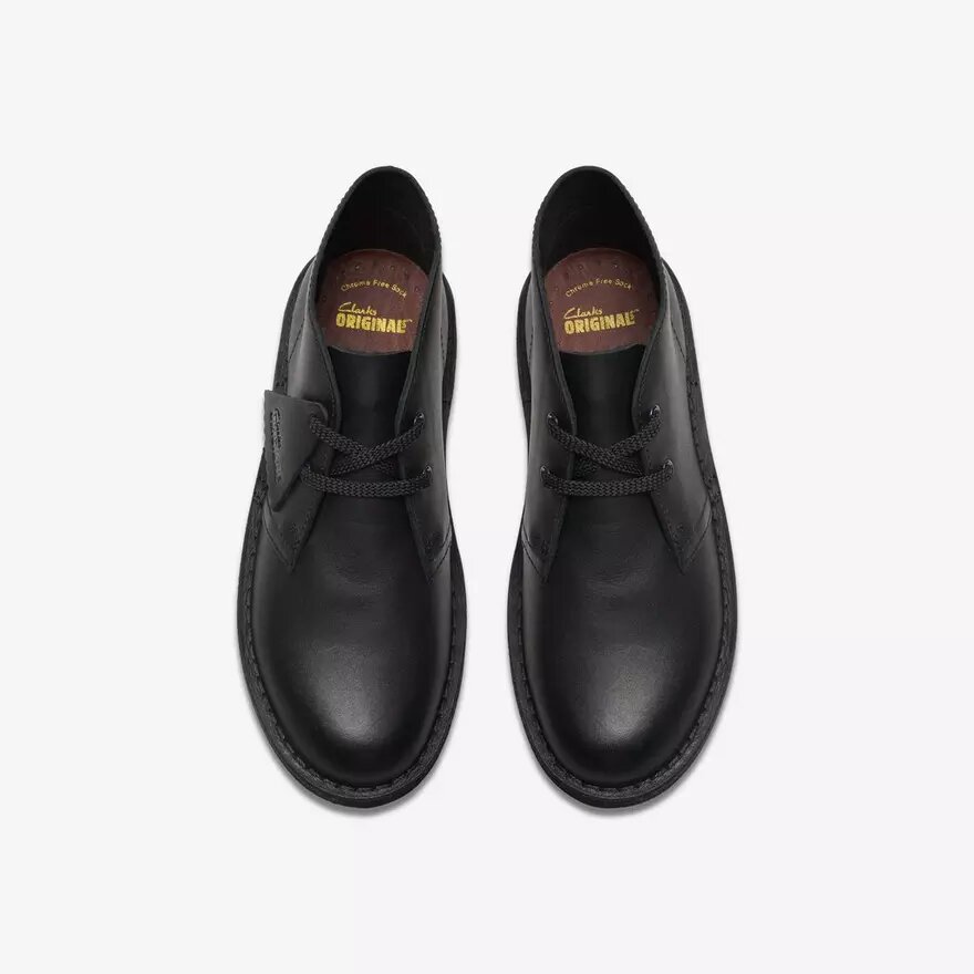 Desert boots da ragazzo, modello per ragazzi più grandi, in pelle nera Desert boots da ragazzo, modello per ragazzi più grandi, in pelle nera