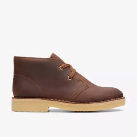 Desert boots da ragazzo Stivaletti Desert boots in pelle cerata per bambini