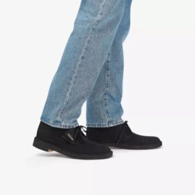 Desert boots da uomo in pelle scamosciata nera