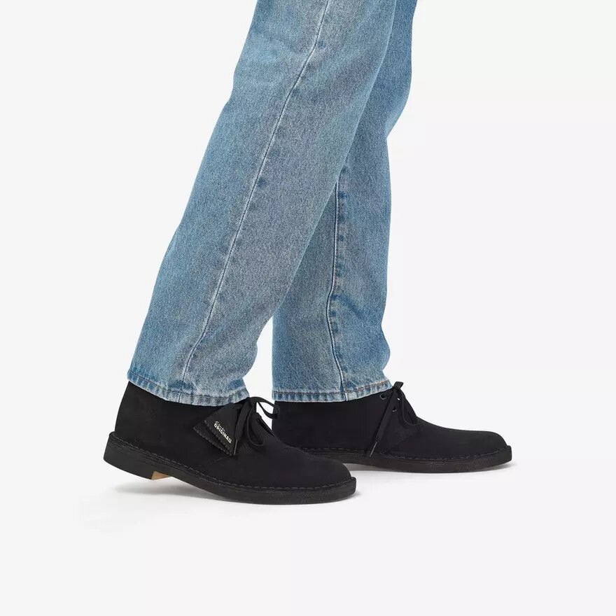 Desert boots da uomo in pelle scamosciata nera Desert boots da uomo in pelle scamosciata nera