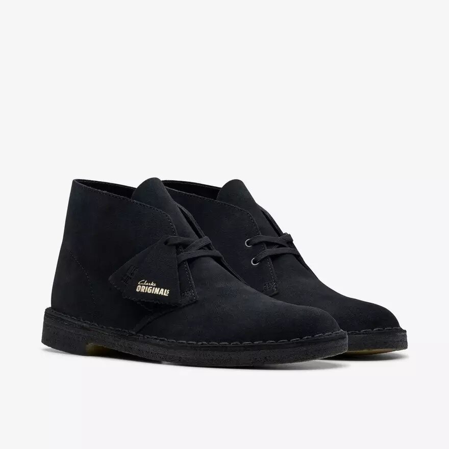 Desert boots da uomo in pelle scamosciata nera Desert boots da uomo in pelle scamosciata nera