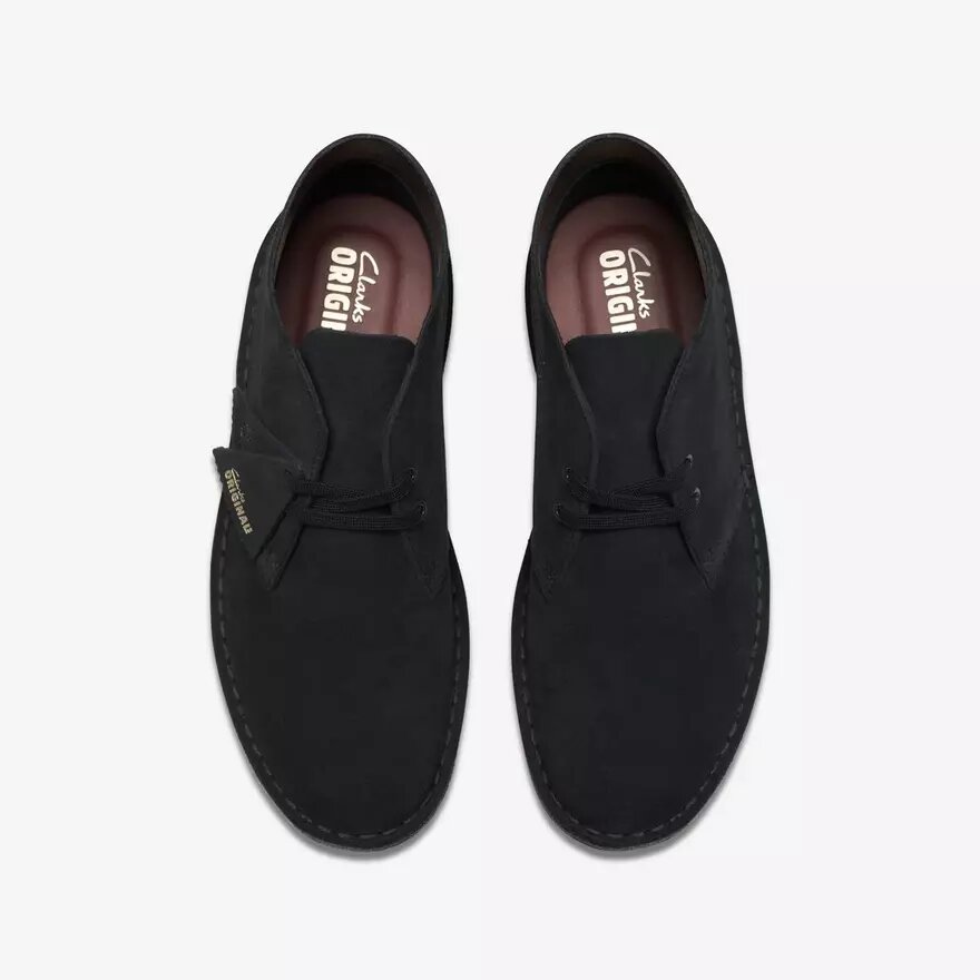 Desert boots da uomo in pelle scamosciata nera Desert boots da uomo in pelle scamosciata nera