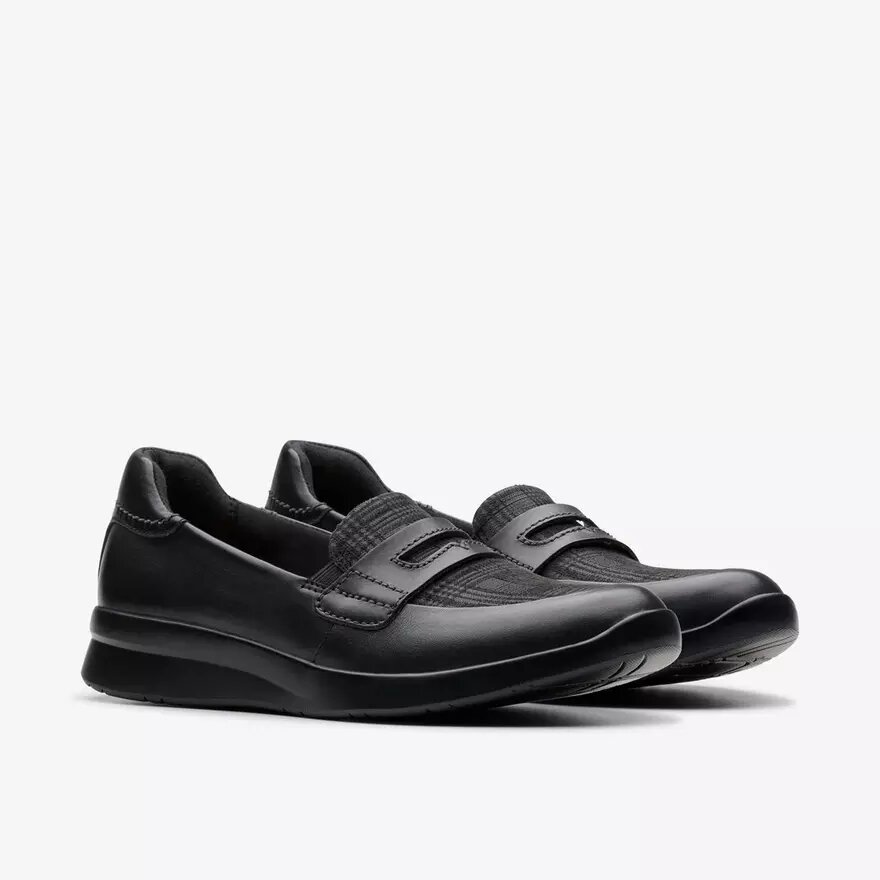 Ellowyn Penny da donna in pelle nera Slip-on Ellowyn Penny da donna in pelle nera Slip-on