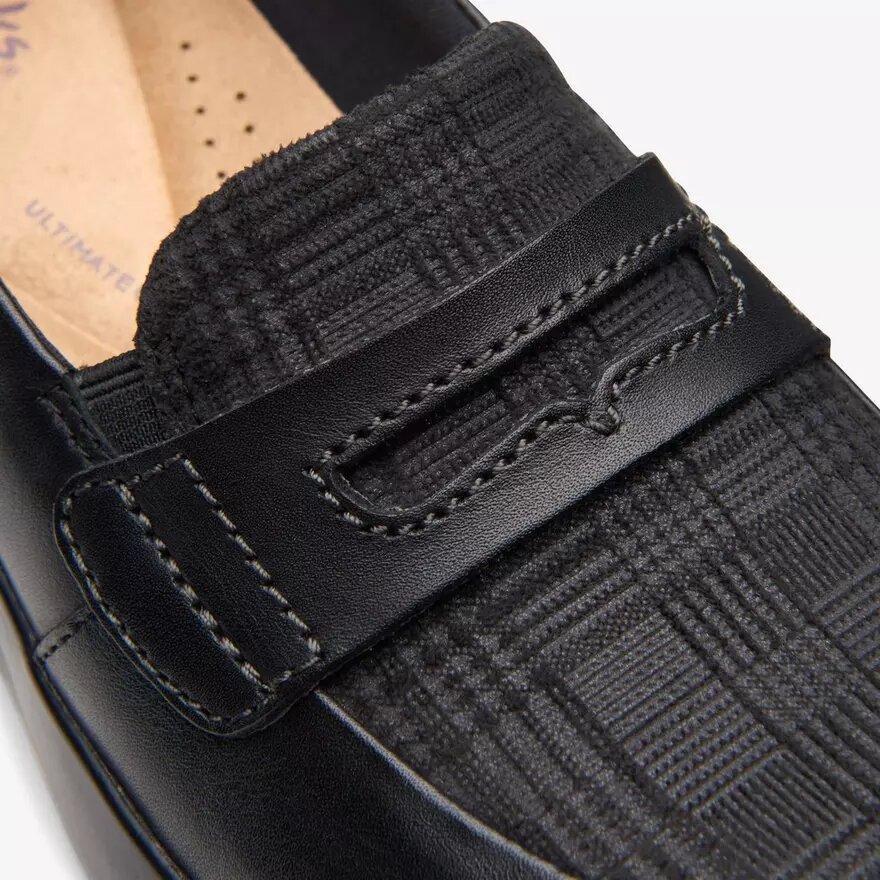 Ellowyn Penny da donna in pelle nera Slip-on Ellowyn Penny da donna in pelle nera Slip-on