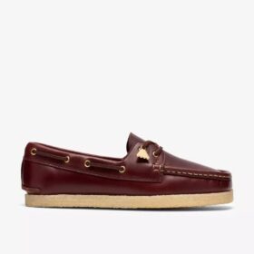 Godney Boat da donna. Scarpe da barca in pelle marrone chiaro britannica