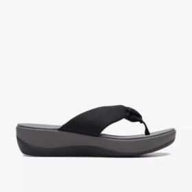 Infradito da donna Arla Glison in tessuto nero Cloudsteppers™