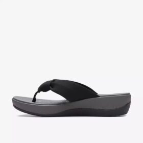 Infradito da donna Arla Glison in tessuto nero Cloudsteppers™