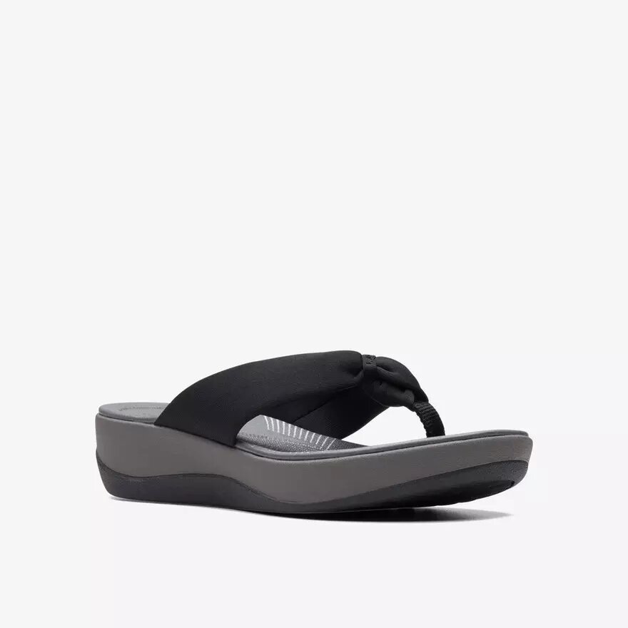 Infradito da donna Arla Glison in tessuto nero Cloudsteppers™ Infradito da donna Arla Glison in tessuto nero Cloudsteppers™