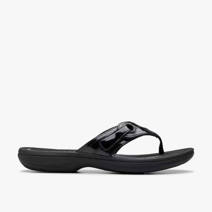 Infradito da donna Breeze Reyna in vernice nera Cloudsteppers™ Infradito da donna Breeze Reyna in vernice nera Cloudsteppers™