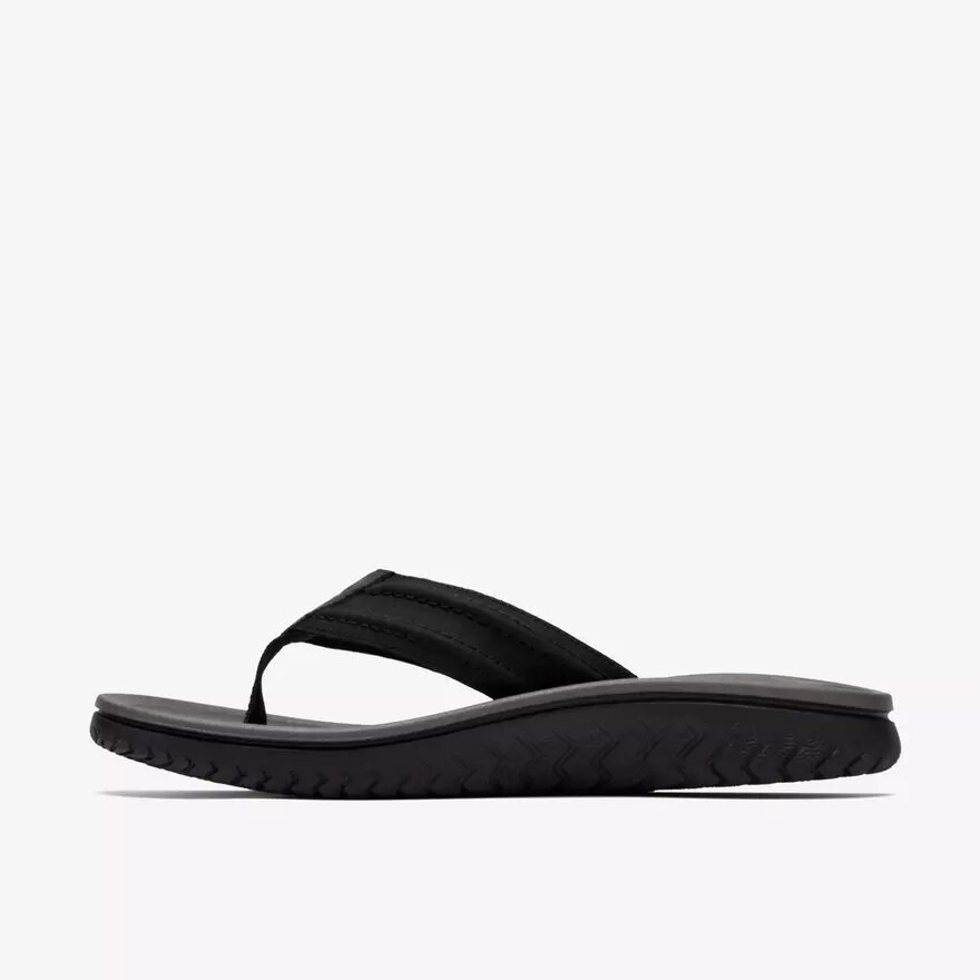 Infradito da uomo Wesley Surf in pelle nera Infradito da uomo Wesley Surf in pelle nera