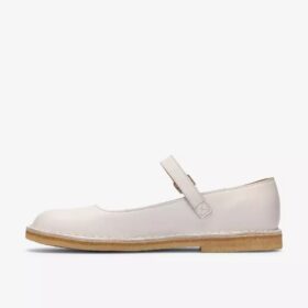 Mary Jane Desert Jane da donna in pelle bianca Mary Jane Desert Jane da donna in pelle bianca
