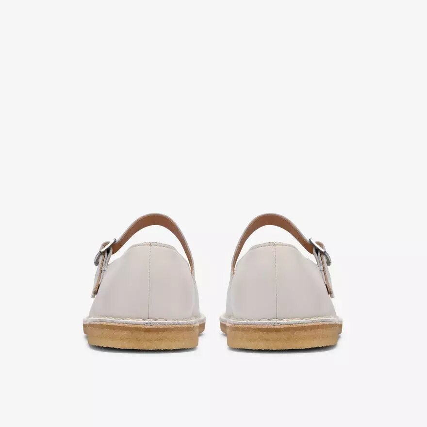 Mary Jane Desert Jane da donna in pelle bianca Mary Jane Desert Jane da donna in pelle bianca