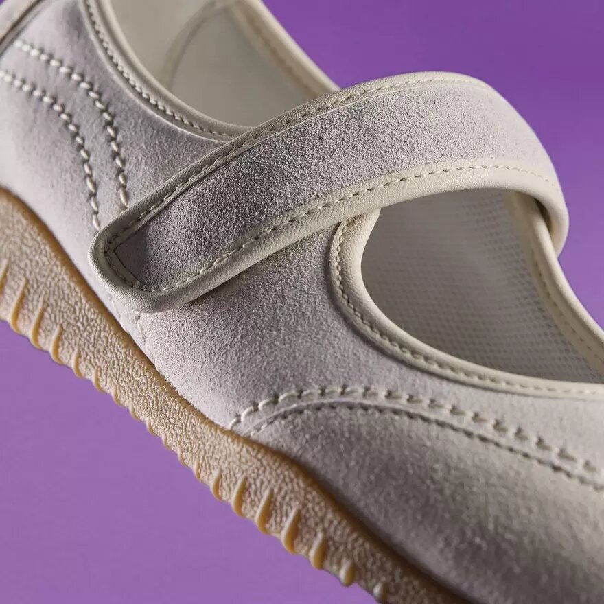 Mary Jane Meridor Jane da donna in pelle scamosciata bianco sporco Mary Jane Meridor Jane da donna in pelle scamosciata bianco sporco