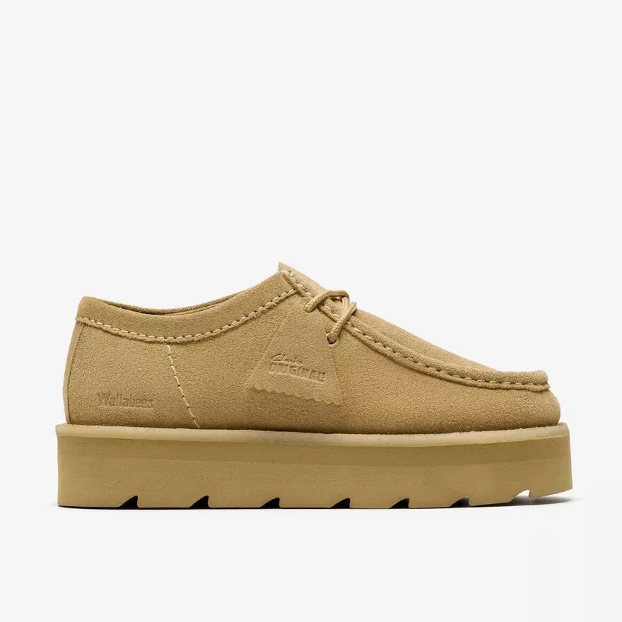 Meare Walla da donna. Wallabees in pelle scamosciata color acero Meare Walla da donna. Wallabees in pelle scamosciata color acero