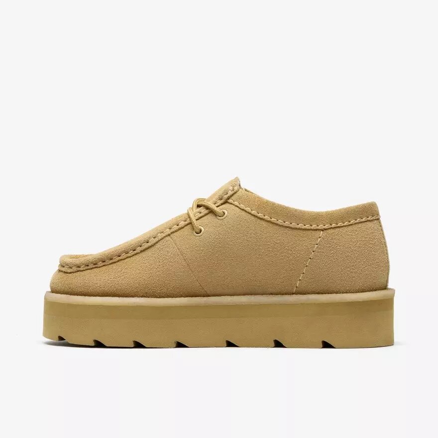 Meare Walla da donna. Wallabees in pelle scamosciata color acero Meare Walla da donna. Wallabees in pelle scamosciata color acero