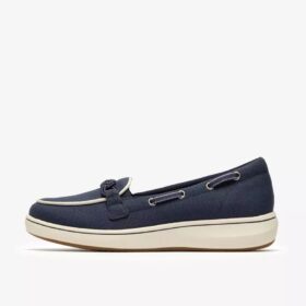 Mocassini da donna Breezesky Bay in tela blu navy
