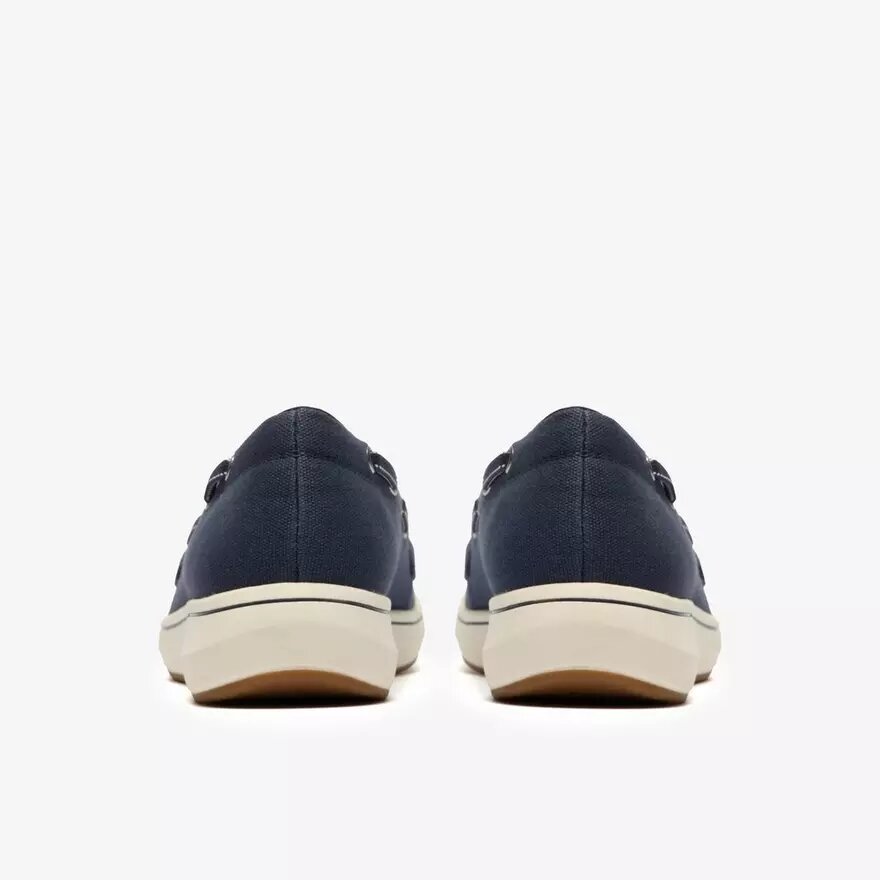 Mocassini da donna Breezesky Bay in tela blu navy Mocassini da donna Breezesky Bay in tela blu navy