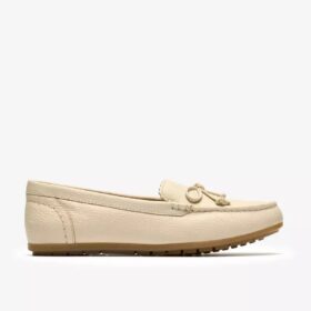 Mocassini da donna Elliotte Sail in pelle color crema