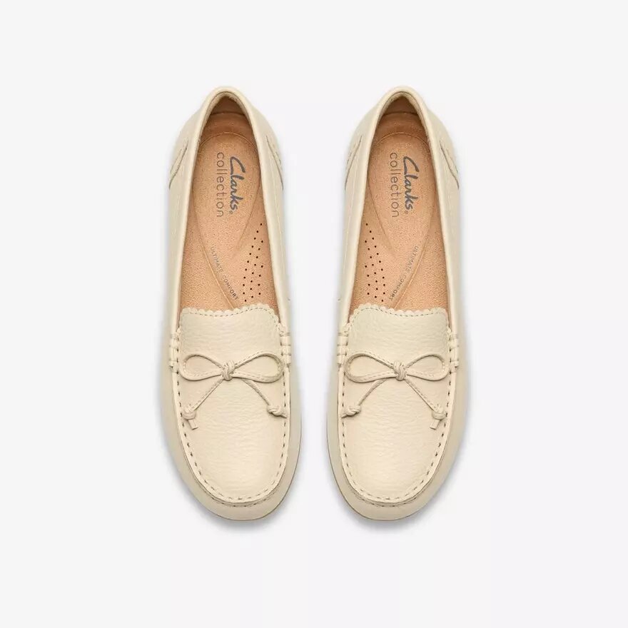 Mocassini da donna Elliotte Sail in pelle color crema Mocassini da donna Elliotte Sail in pelle color crema